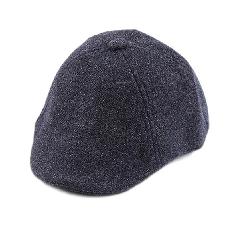 Slowmoose Baby Cotton Linen Handsome Cap, Beret Elastic Kids Hat Wool navy