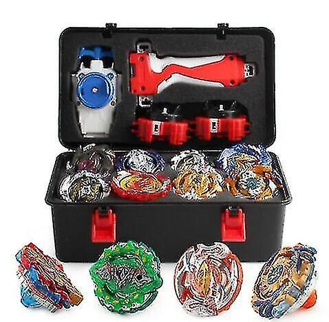 Preferred 12x Beyblade Burst Spinning Top Set Spinning Grip Launcher + Foam Storage Box