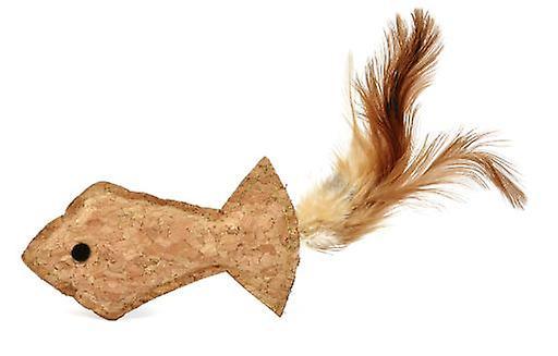 Nayeco Cork Fish With Feather (Cats , Toys , Plush & Feather Toys) 9.5 cm