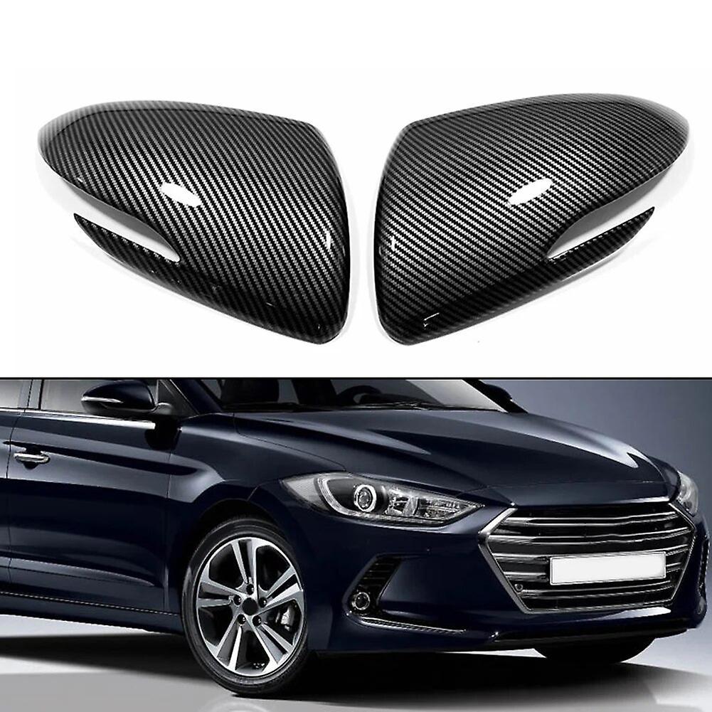 Bicaco Newest Carbon Fiber Cover Trim For Hyundai Elantra I30 2016 -2019 Side Door Rearview Turning Mirror Carbon Car Accessories CHINA