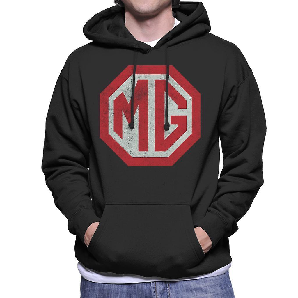 MG Classic Logo British Motor Heritage Men's Hooded Sweatshirt Black Medium