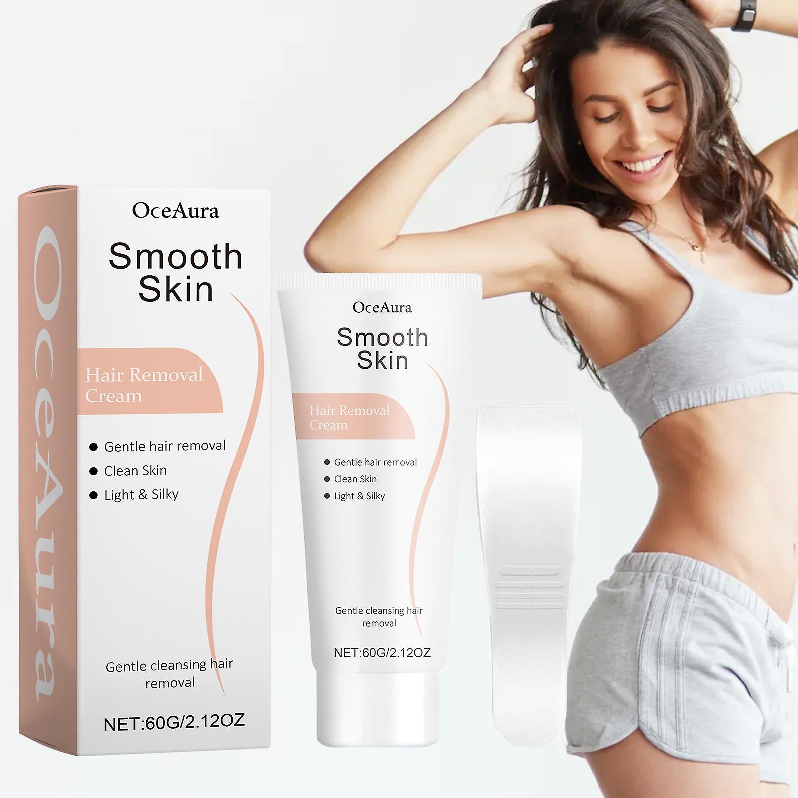 Fongwan Smooth Hair Removal Cream, Skin Friendly Depilatory Cream Fast &Effective Body Hair Removal Cream Painless Flawless Hair Remover Cream Unis...