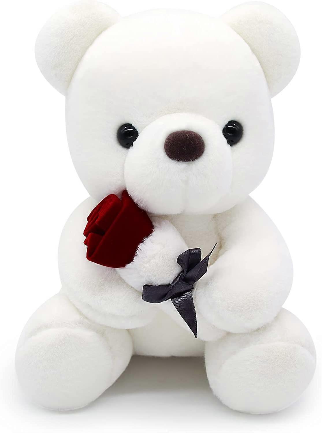 Wjiaer Heytea Valentines Day Gifts Teddy Bear Plush Stuffed Animal, Teddy Bears Stuffed Animals with Rose Gift for Her and Kids Stuffed Animals Toy...