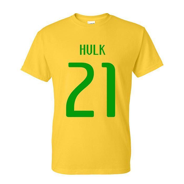 Gildan Hulk Brazil Hero T-shirt (yellow) XSW