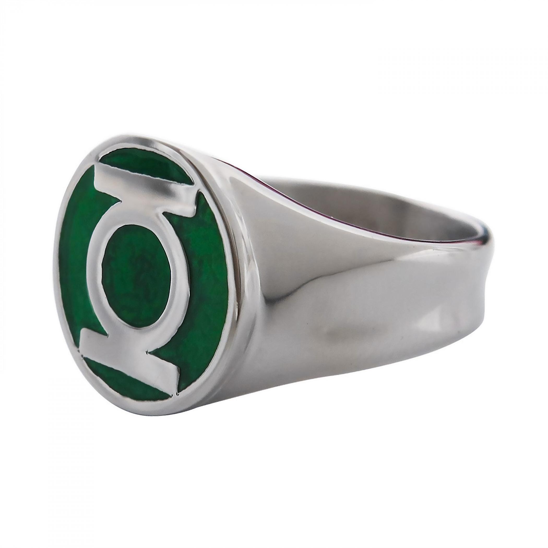 DC Comics Green Lantern Symbol Stainless Steel Ring Size 8