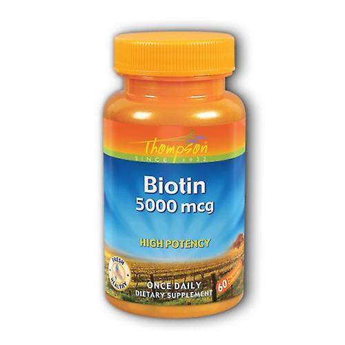 Thompson Biotin, 5000 mcg, 60 Caps (Pack of 1)