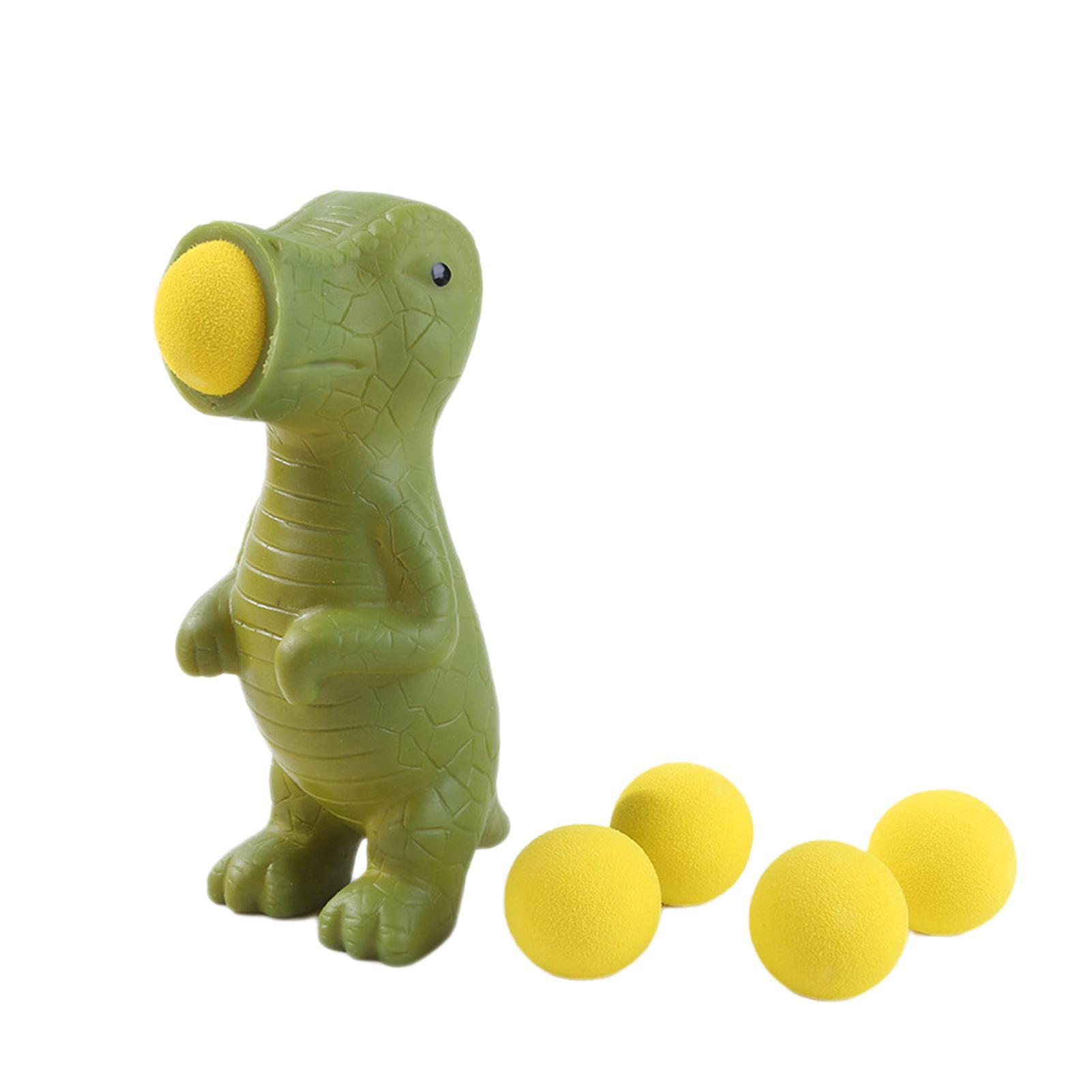 Jiyuge Dinosaur Popper Toy Kids Stress Relief Ball Shooter Emotion Releasing Bright Colored Dinosaur Squeeze Ball Toy Green