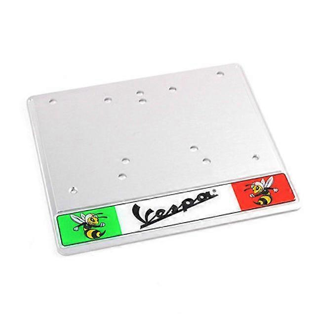 Boussder License Plate Holder Frame for All Vespa Model GTS LX LXV Sprint Primavera 50 125 250 300 GTS 300ie S 50 Sprint 50 Silver