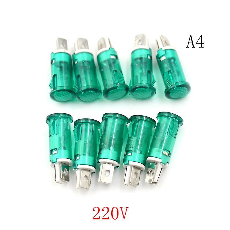 He Fei Mao Qiang Dian Zi Shang Wu You Xian Gong Si 10PCS Signal Lamp 10mm Red Green Yellow Lamp Indicator Light 12V 24V 220V