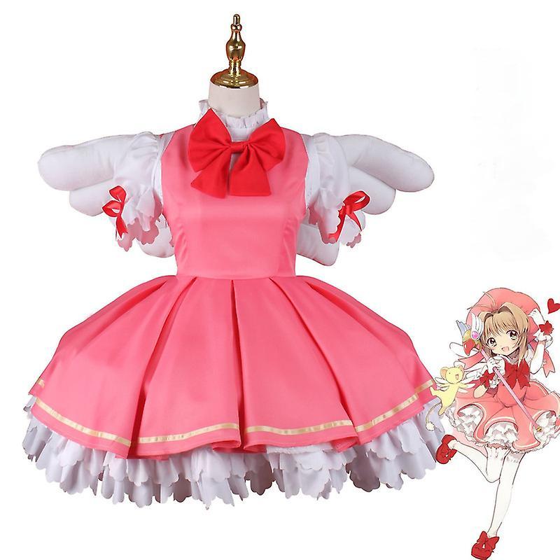 Jielin Cardcaptor Sakura Cos Dress Anime Costume Lolita Maid Cosplay Costume Whole Set XS