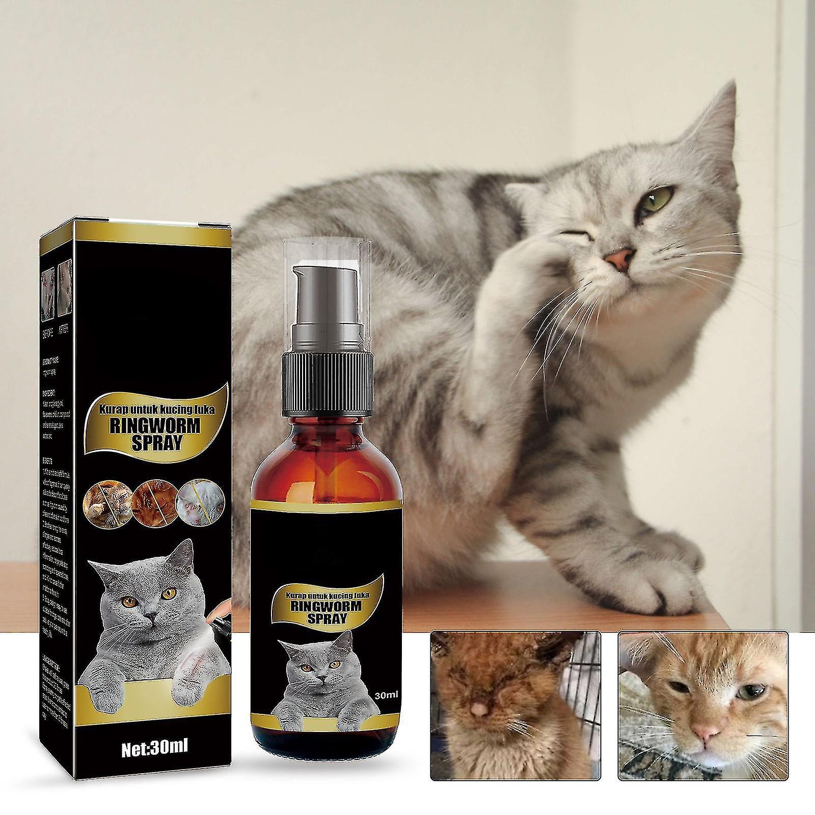 JDSM Pet Mite Removal Spray Multipurpose Cat Dog Ringworm Fungus Treatment Spray Itch Relief Spray For Cats Dogs