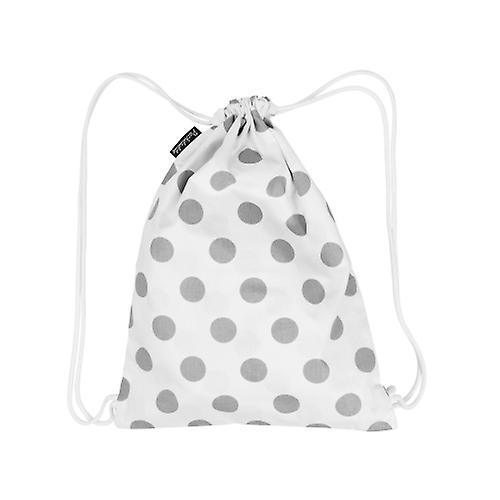 Puckdaddy gym bag Madita 29x38cm bag with drawstring with dots pattern in white