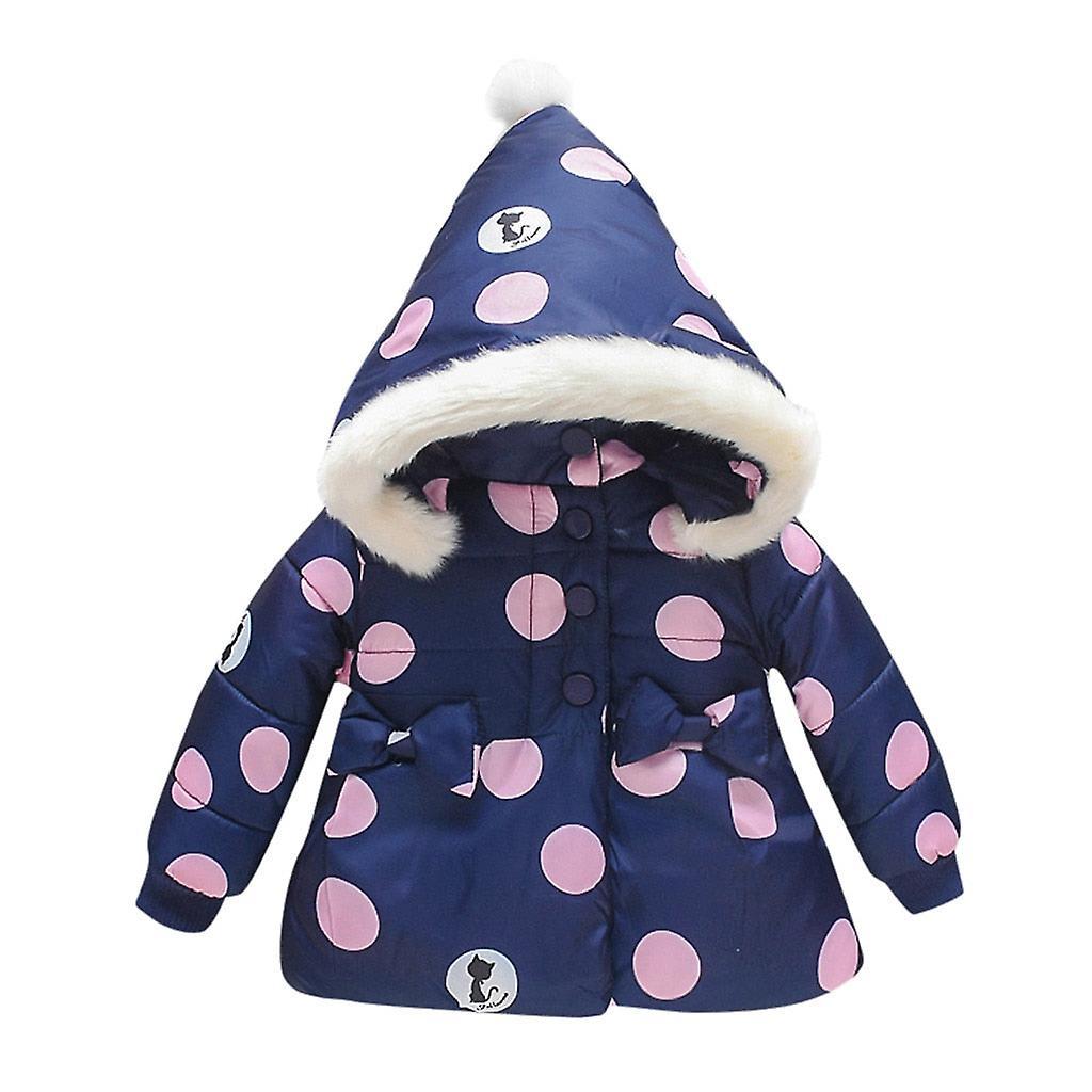 Slowmoose Baby Coat Outerwear, Winter Hooded Jacket Blue 24M