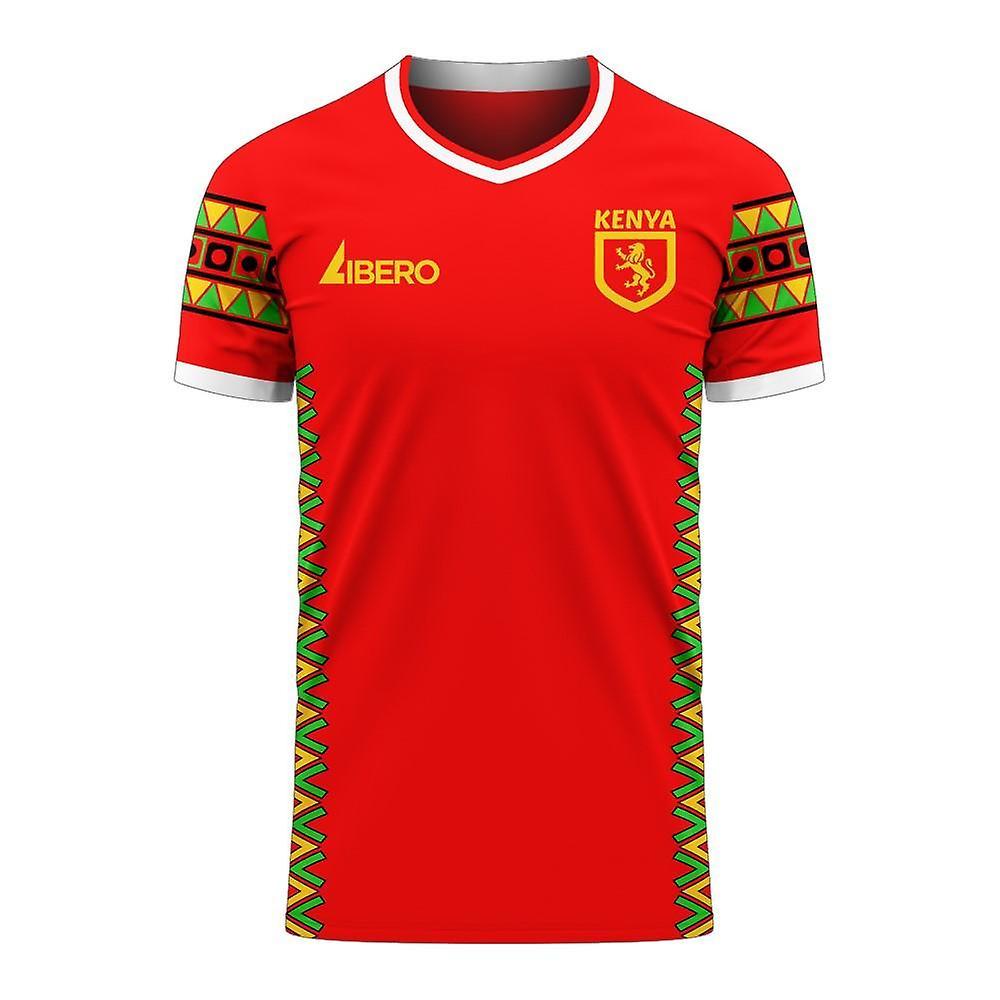 Libero Sportswear Kenya 2024-2025 Home Concept Football Kit (Libero) - Little Boys Red XLB 7-8yrs (122-128cm)