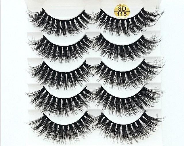 Slowmoose 3d Faux Mink Natural Thick Long False Eyelashes 5 pairs 115