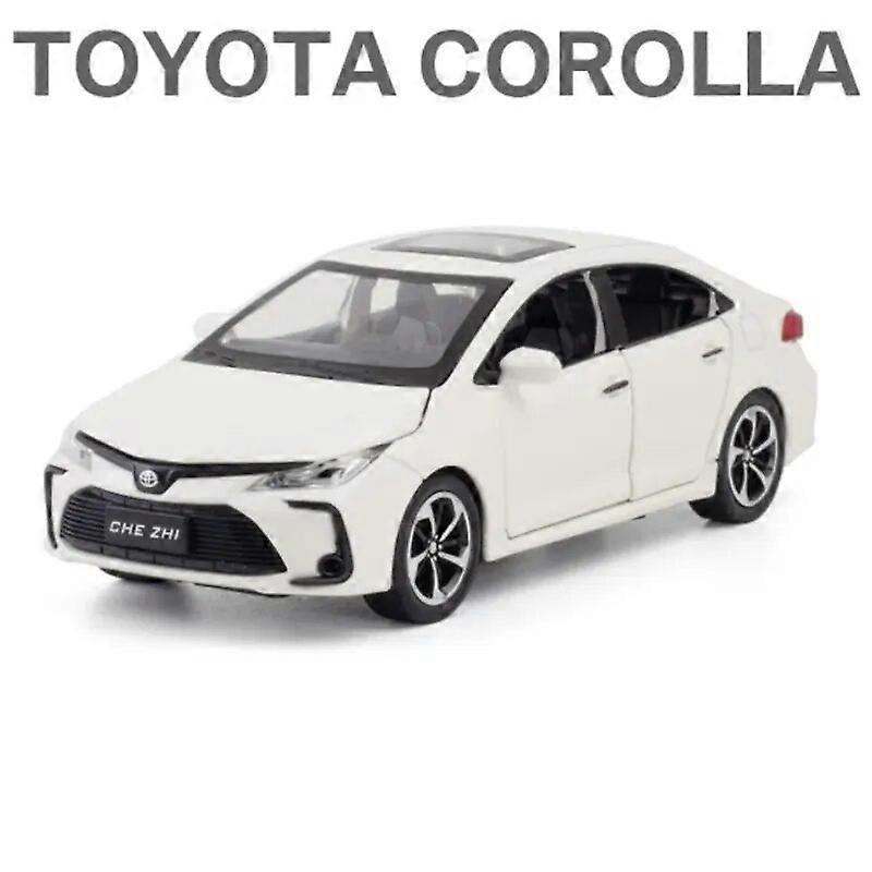 1:32 TOYOTA Corolla Alloy Car Model Diecasts & Toy Metal Vehicles Car Model Simulation Sound and Light Collection Kids Toy Toy Cars White With box