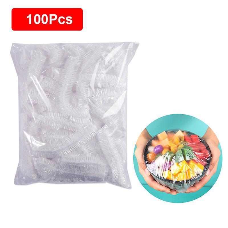 Huamade 50/100pcs Reusable Elastic Food Storage Covers Disposable Food Plastic Wraps Storage Fruit Plate Lid Kitchen Keeping Cover Fresh 100Pcs Basic