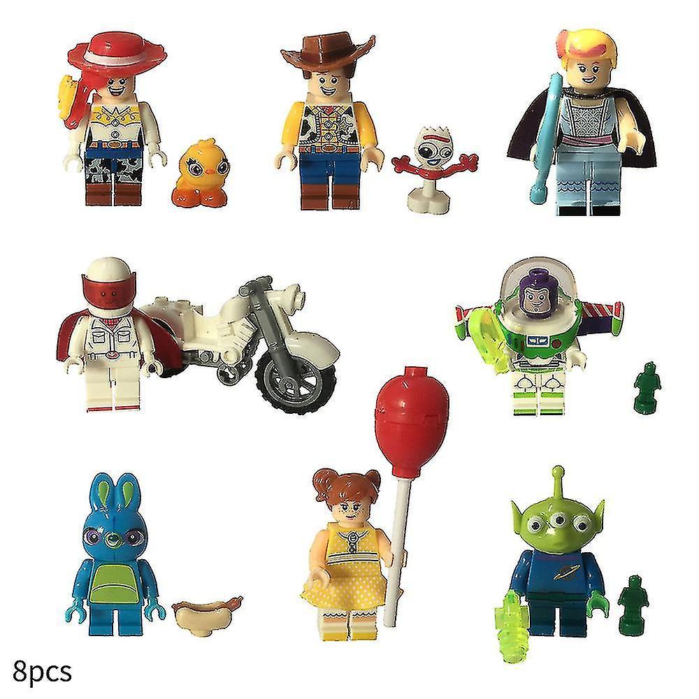 Cytlv 8pcs Toy Story Series Minifigures Building Blocks Kit, Woody Lightyear Mini Action Figures Toys Fans Gifts For 3 Years + Kids Boys Girls