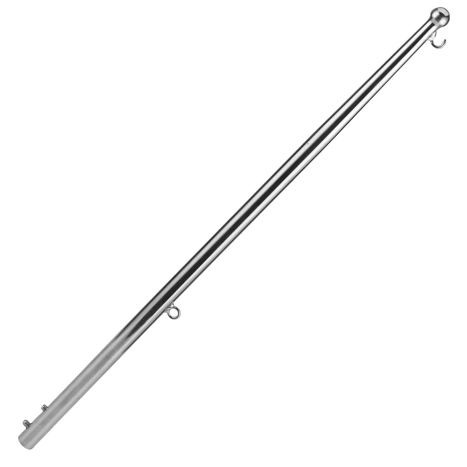 Boat Flag Pole Marine Yacht Rail Mount Flagpole Holder - 304 Stainless Steel - 610mm