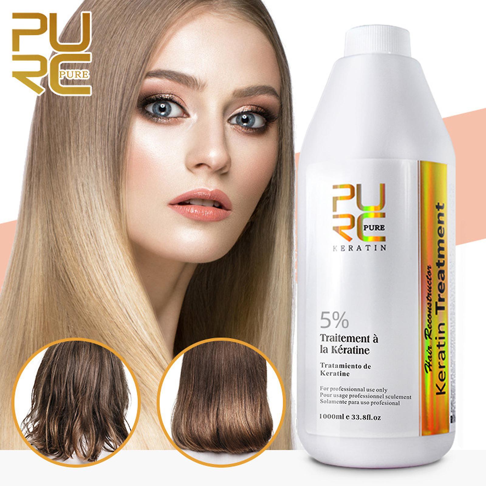 Elewelt 12% Pure Keratin Hair Straightening Treatment Improves Frizzy Split Ends 1000m 2pcs