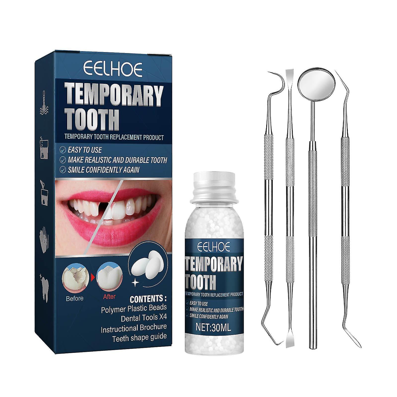 Htclv Moldable Tooth Filling False Teeth Temporary Repair Kit Solid Glue Denture