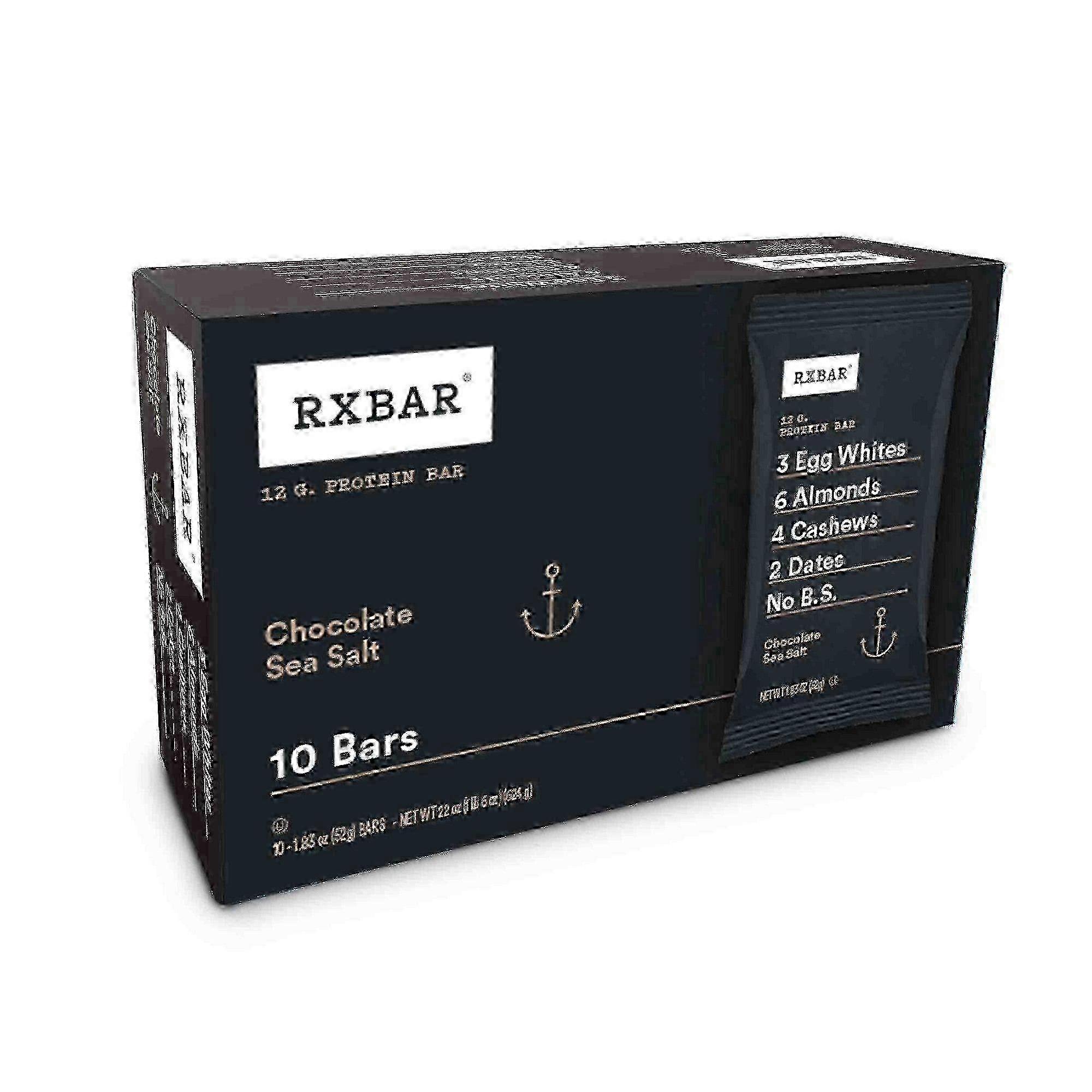 Rxbar Chocolate Sea Salt Protein Bars, 10 Ea