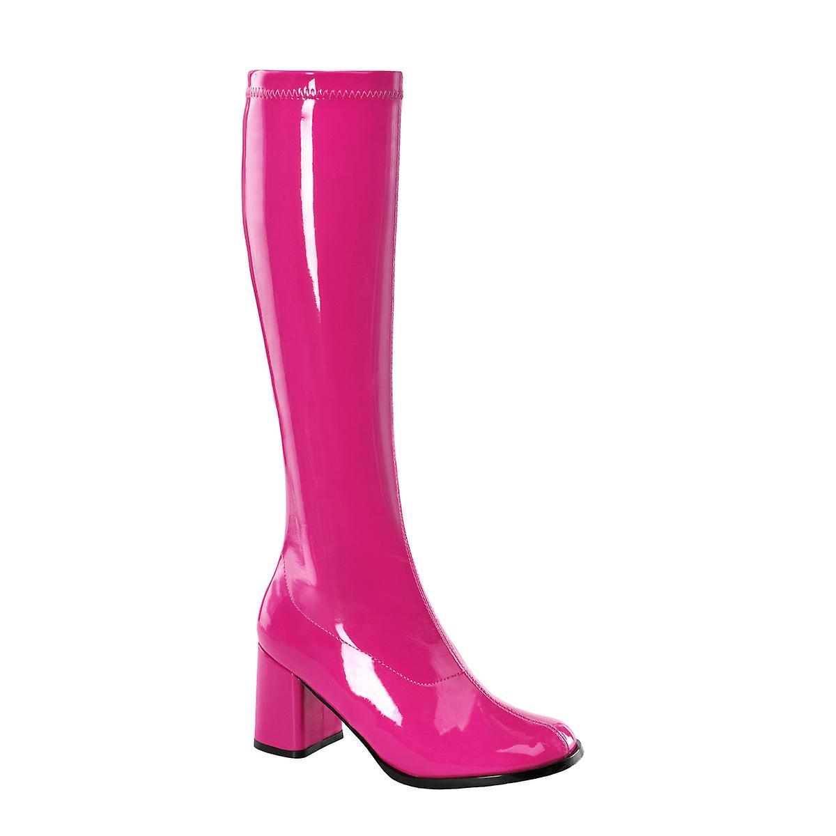 Funtasma Womens Boots Gogo-300 H. Pink Str Pat Uk 7/eu 40/us 10