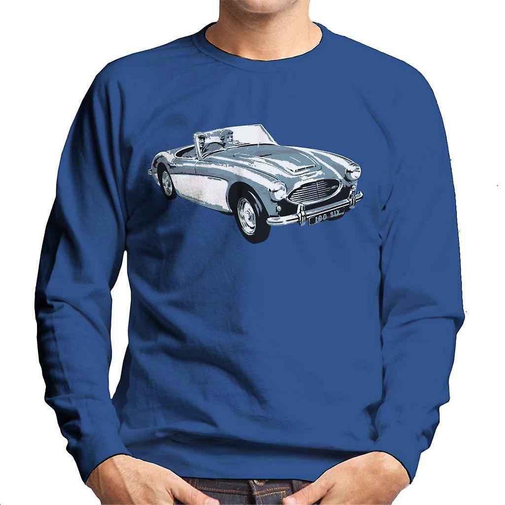 Austin Healey 100 Six British Motor Heritage Men's Sweatshirt Royal Blue Large