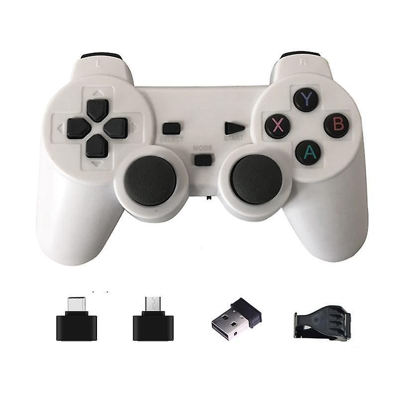 Slowmoose Wireless Gamepad For Android Phone/pc/ps3/tv Box Joystick - 2.4g Joypad Game White with clip