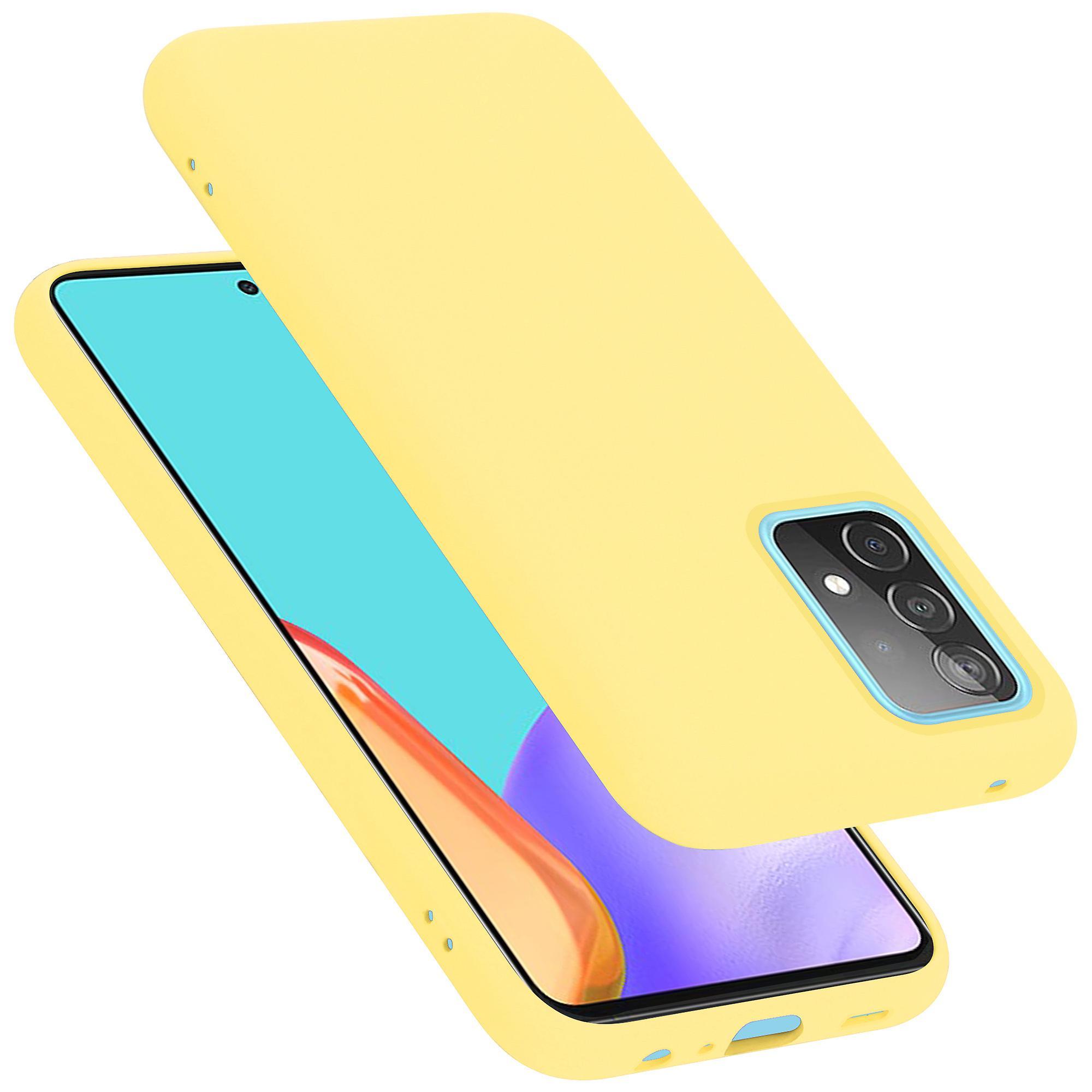 Cadorabo TPU Protective Case Samsung Galaxy A52 (4G / 5G) / A52s Case - Liquid Design LIQUID YELLOW