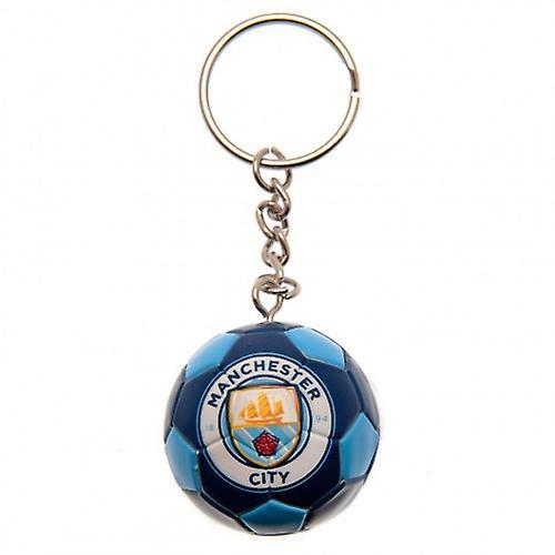 Manchester City FC Football Keyring Blue One Size