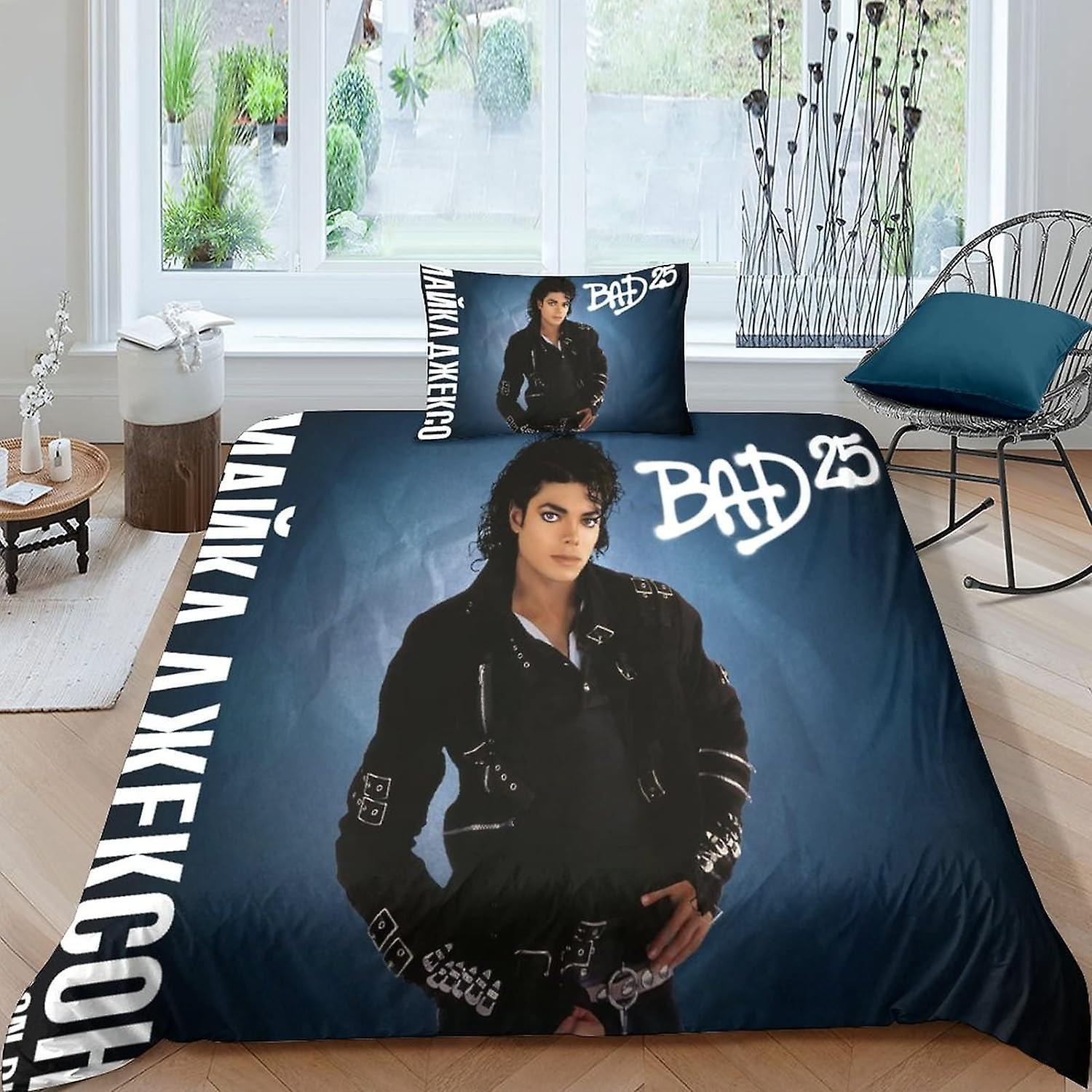 Kerota Michael Jackson Duvet Cover Sets Dancer Musician Bedding Sets Microfiber Bedding Set Single Single135x200cm