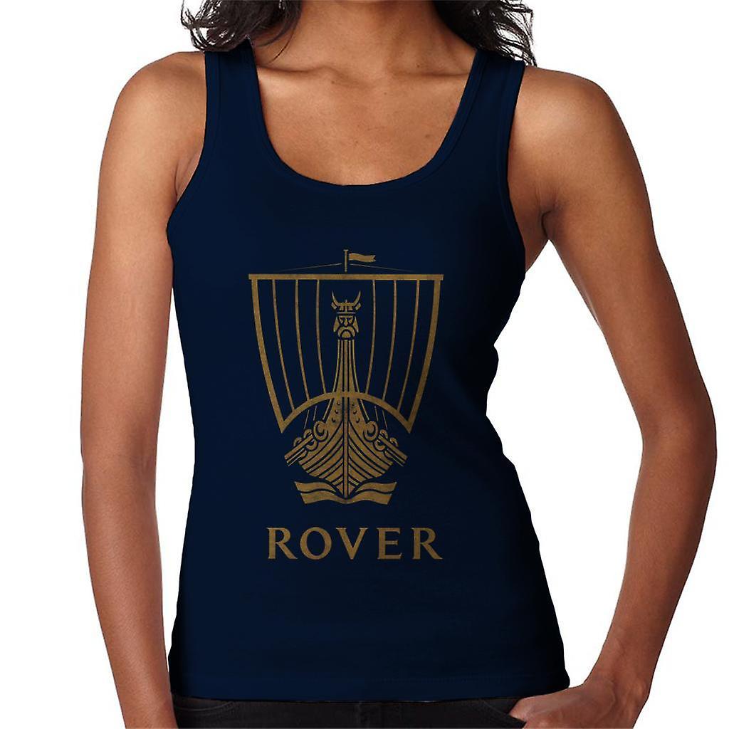 Rover Logo Gold Longship British Motor Heritage Women's Vest Navy Blue XX-Large