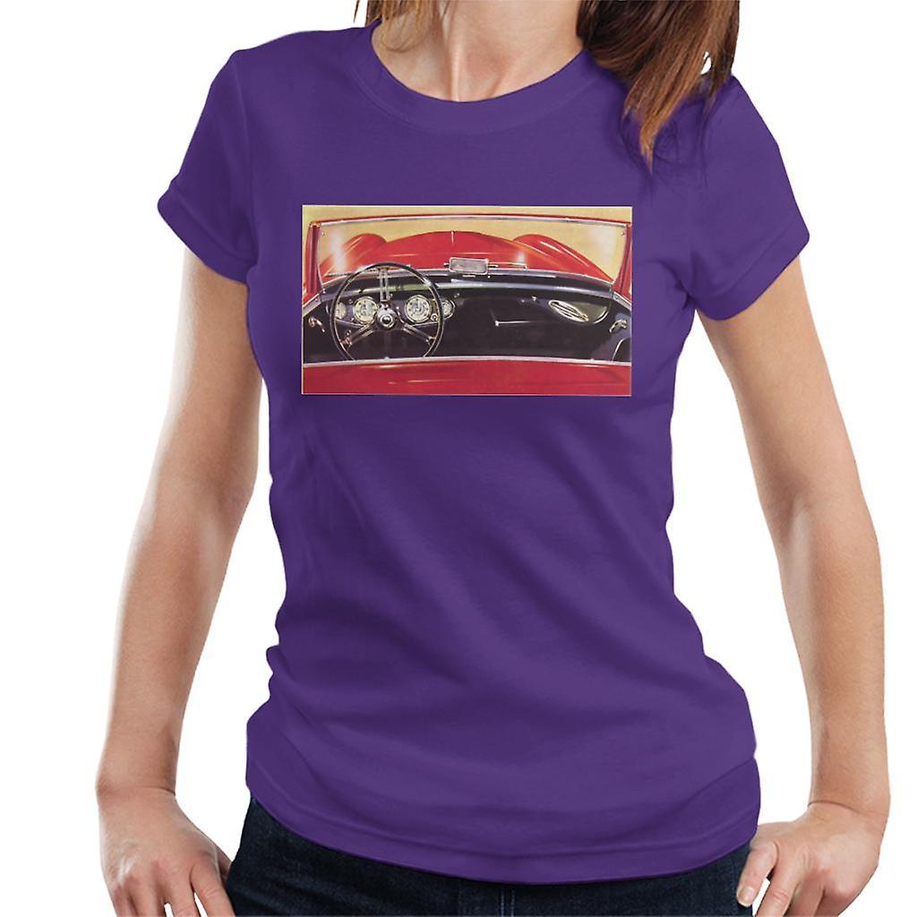 Austin Healey Drivers Seat British Motor Heritage Women's T-Shirt Purple Medium