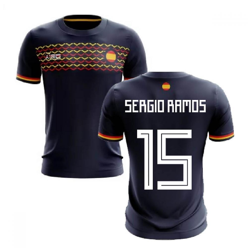 Airo Sportswear 2023-2024 Spain Away Concept Football Shirt (Sergio Ramos 15) Navy XXL