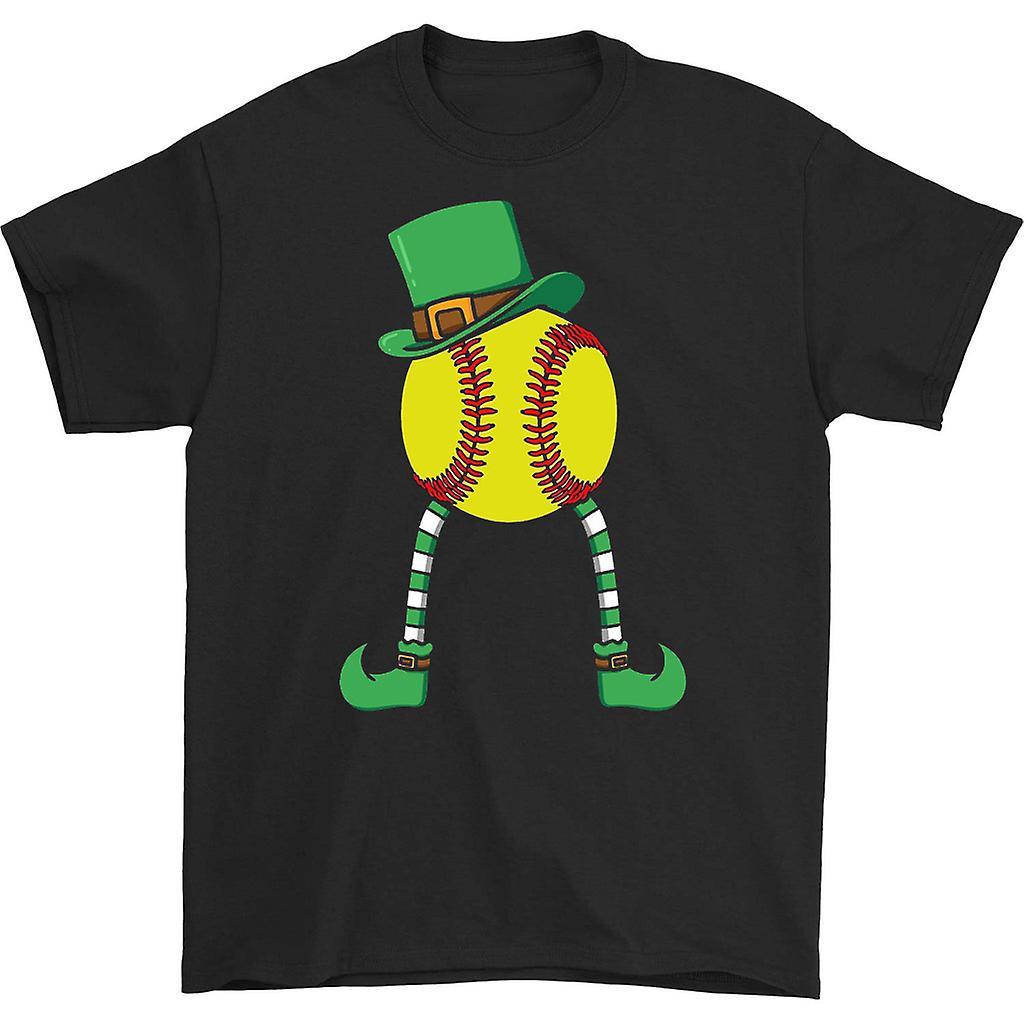 HISHARK Leprechaun softball t-shirt black L