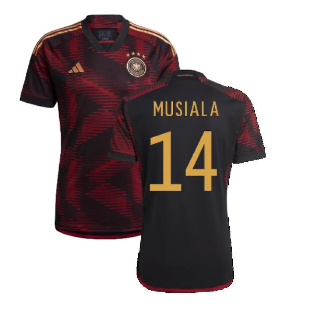 Adidas 2022-2023 Germany Away Shirt (MUSIALA 14) Black Medium 38-40 inch Chest