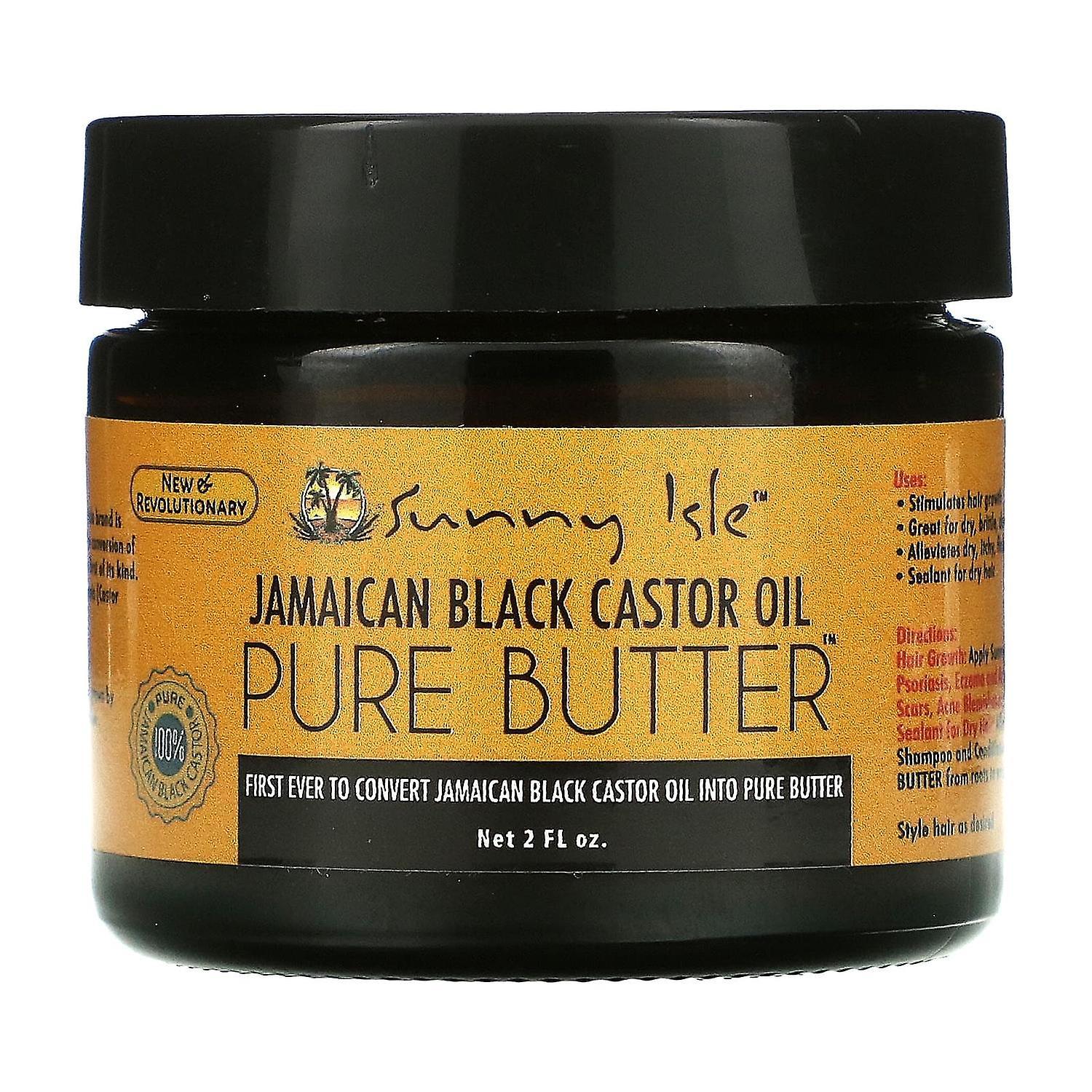 Sunny Isle, Jamaican Black Castor Oil, Pure Butter, 2 fl oz