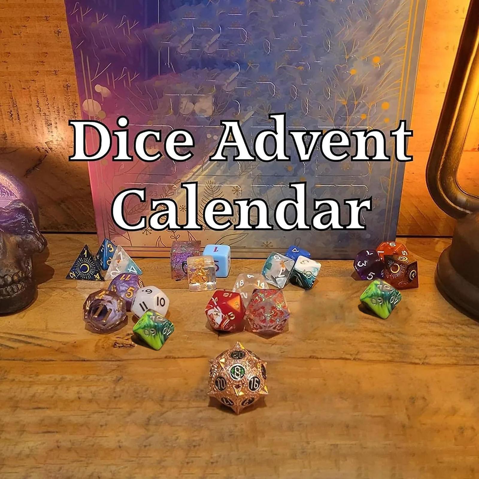 Baodan Dice Advent Calendar 2023,Dice Calendar 2023, Dice Advent Calendar, 24 Day Dice Calendar, Christmas Gift