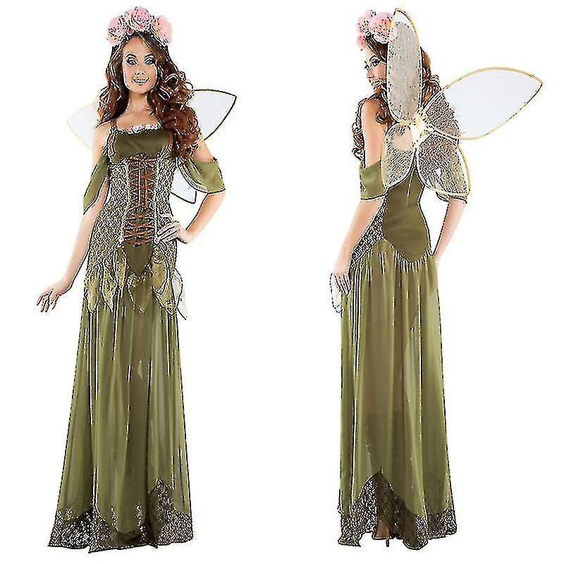 Women Forest Princess Costume Adult Halloween Fairy Costumes- M