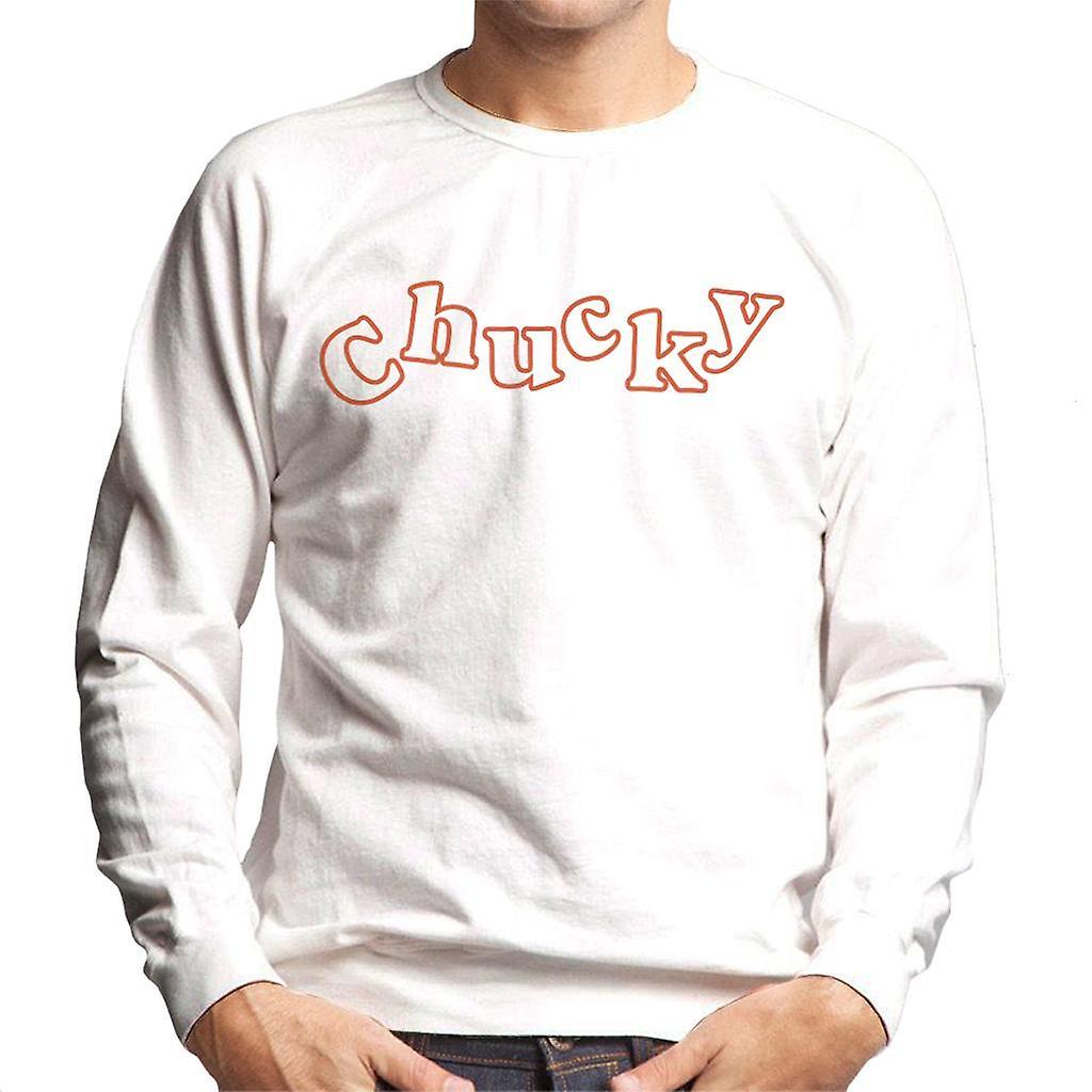 Chucky Playful Font Men's Sweatshirt White XX-Large