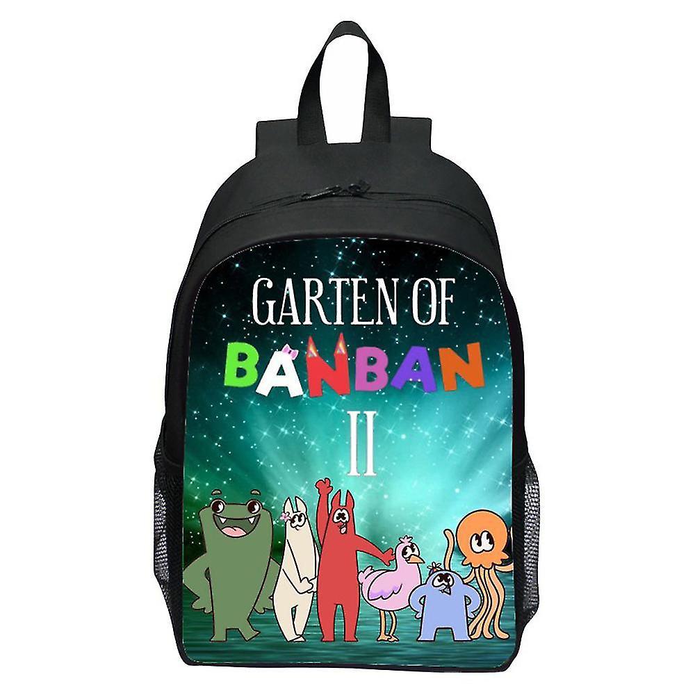 Lequeen Kids Boys Girls Garten Of Banban Horror Game Print Backpack Rucksack Large Capacity Travel School Bags F