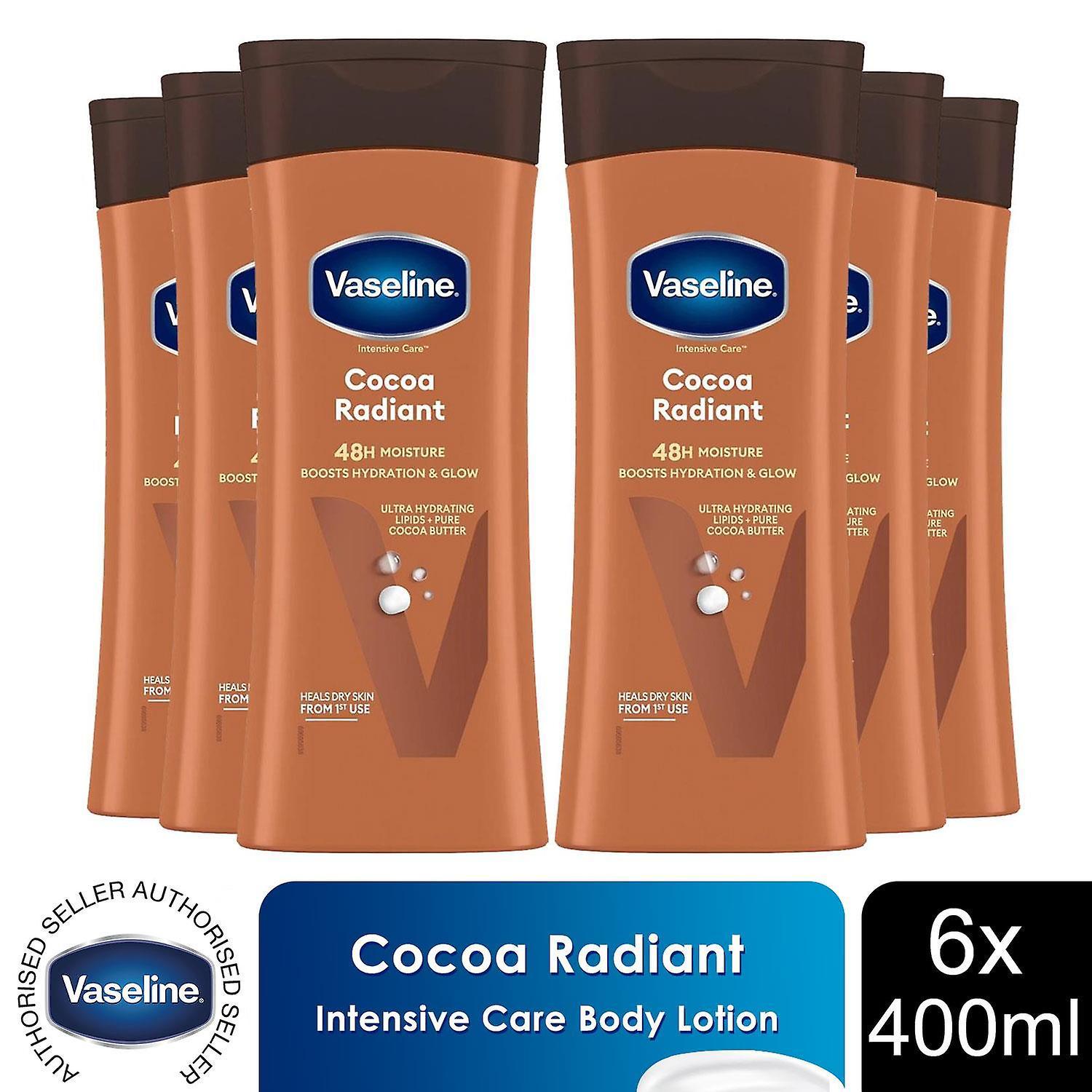 6x of 400ml Vaseline Intensive Care Healing Moisture Lotion, Cocoa Radiant