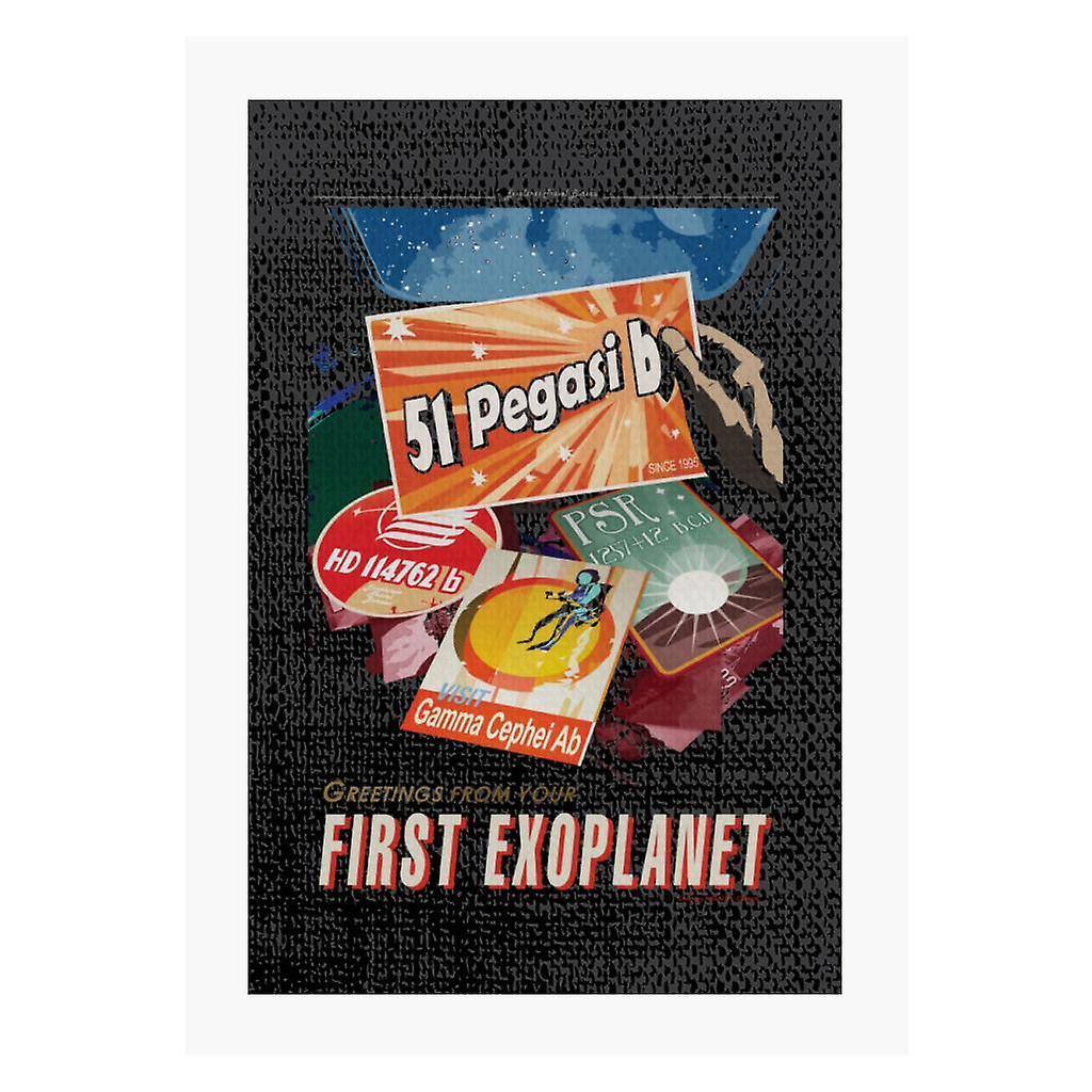 NASA 51 Pegasi b Exoplanet Interplanetary Travel Poster A4 Print Black 21cm x 29.7cm