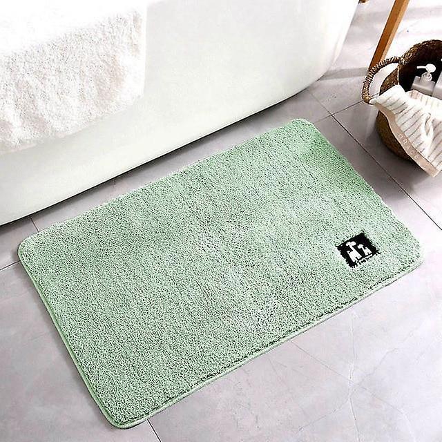 Slowmoose Super Absorbent Cotton Fiber Bath Mat - Bathroom Carpets And Rugs - Floor Mat Giraffe green 40X120cm