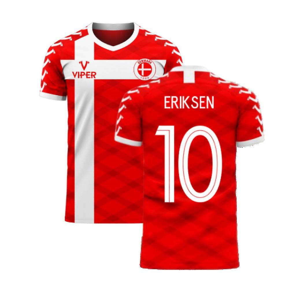 Viper Sportswear Denmark 2024-2025 Home Concept Football Kit (Viper) (ERIKSEN 10) Red M