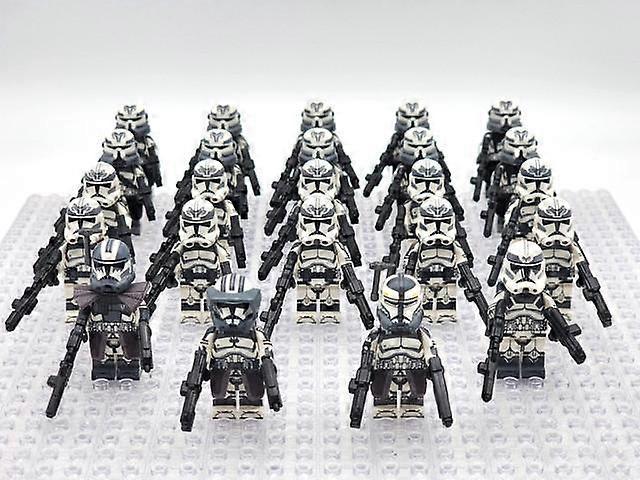 Sunvivid 104th Phase 2 Wolfpack Commander Wolffe Clone Troopers 24pcs Minifigures Set 24pcs Star War Minifigures