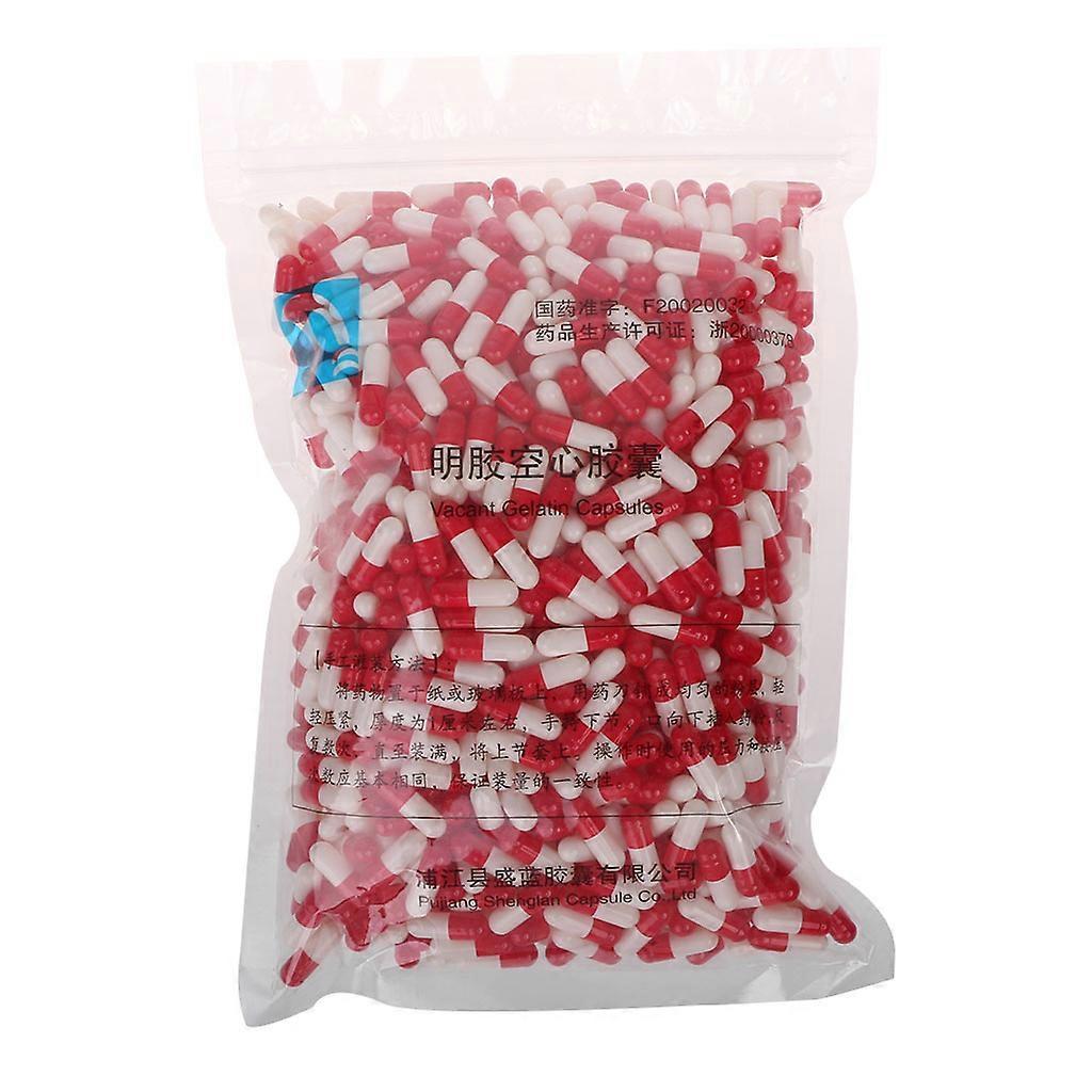 unbrand 1000Pcs Empty Gelatin Capsules DIY Capsule Filling-Pill Capsules Empty Gel Caps