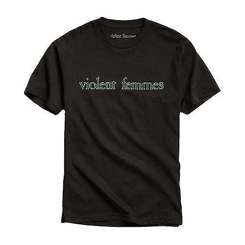 Violent Femmes Unisex Adult Vintage Cotton Logo T-Shirt Black/White L