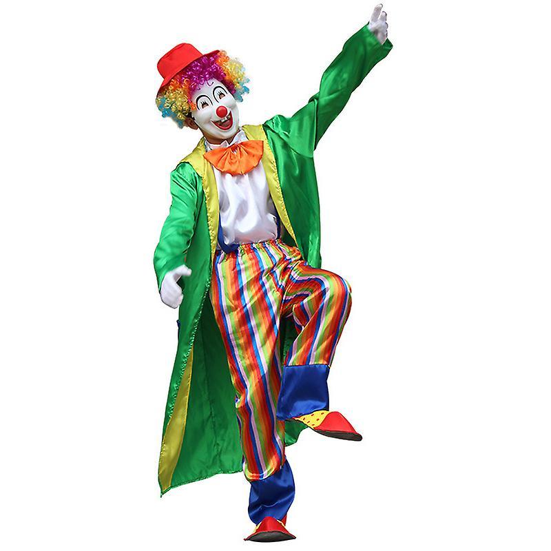 Jielin 5 Pcs Adult Clown Costume Set For Men Women Cosplay GREEN 5XL